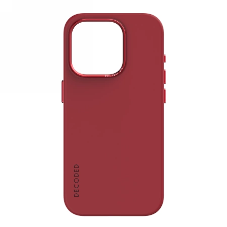 Silikonové pouzdro Decoded s MagSafe pro iPhone 15 Pro - červené