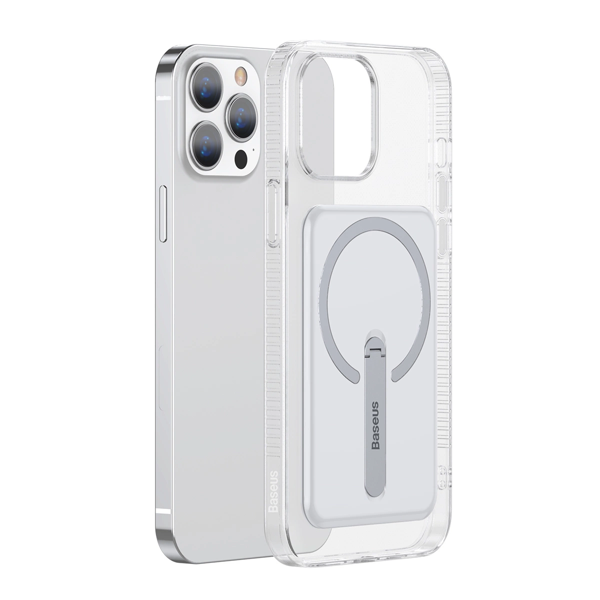 Baseus magnetické pouzdro, pouzdro Magnetické pouzdro na telefon iPhone 13 Pro (6,1" 2021) transparentní