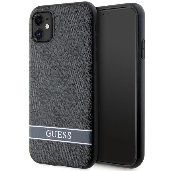 Pouzdro Guess 4G Stripes pro iPhone 11 / Xr - šedé