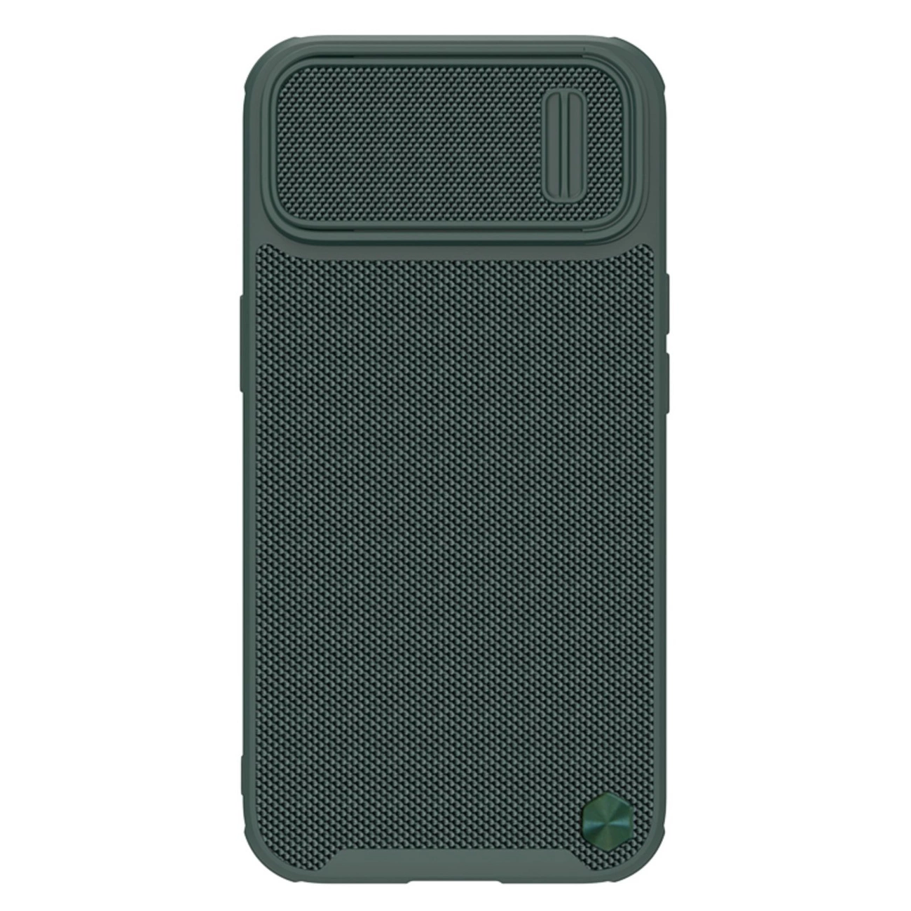 Nillkin Textured S Case iPhone 14 Pro Max pancéřované pouzdro s krytem fotoaparátu tmavě zelené
