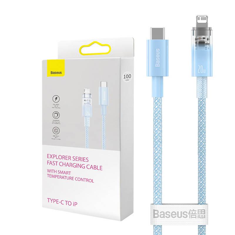Baseus USB-C na Lightning Explorer Series rychlonabíjecí kabel 2m, 20W (modrý)