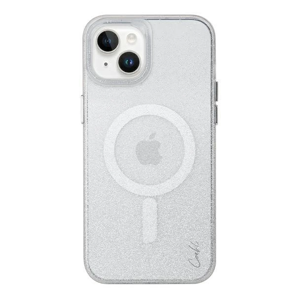 Pouzdro Uniq Coehl Lumino pro iPhone 14 Plus - stříbrné