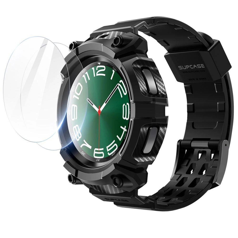 Sada pouzdra a tvrzeného skla Supcase Unicorn Beetle Pro pro Samsung Galaxy Watch 6 Classic (47 mm) - černá