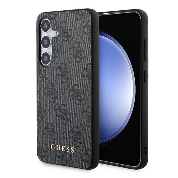Pouzdro Guess 4G Metal Gold Logo pro Samsung Galaxy S24 - černé