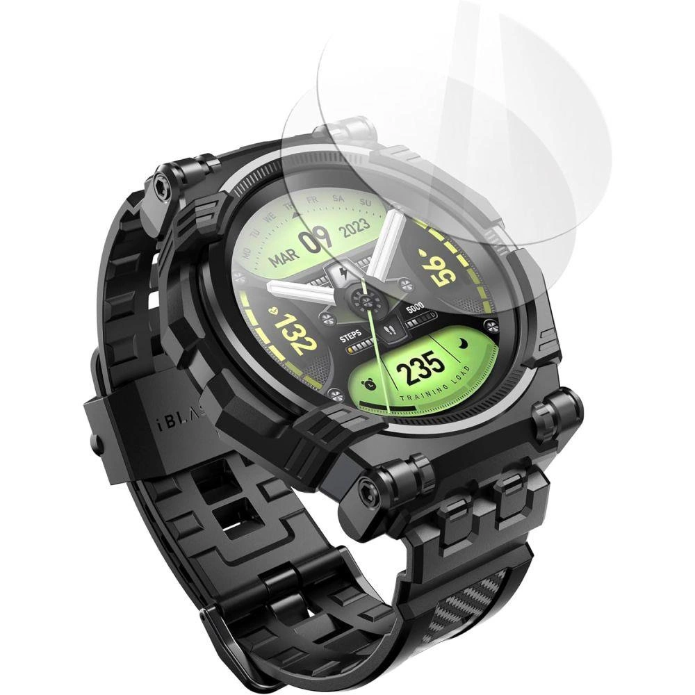 Sada pouzdra, řemínku a skla Supcase IBLSN ArmorBox pro Samsung Galaxy Watch 6 Classic (47 mm) - černá