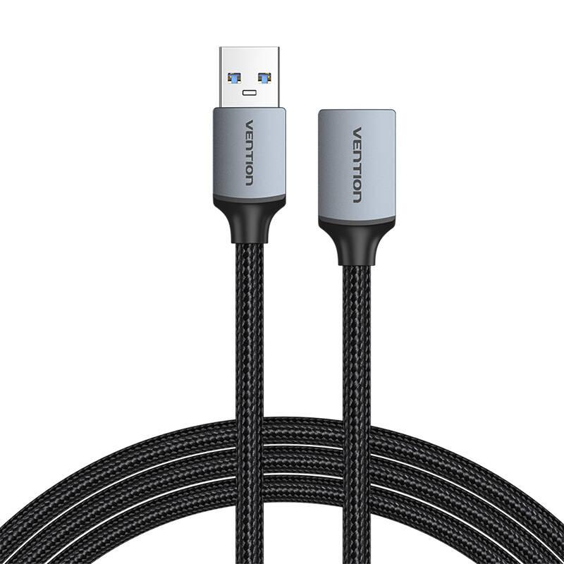 Prodlužovací kabel USB 3.0 samec na USB-A samice, Vention 2 m (černý)