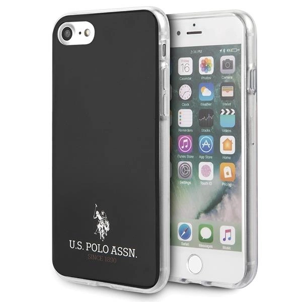 Lesklé pouzdro U.S. Polo Assn. pro iPhone 7 / 8 / SE 2020 / SE 2022 - černé