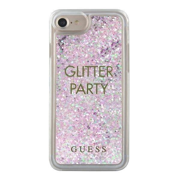 Pouzdro Guess Liquid Glitter Party pro iPhone 6 / 7 / 8 / SE 2020 / SE 2022 - fialové