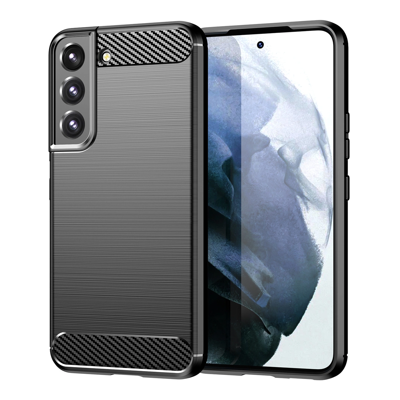 Hurtel Ohebné pouzdro Carbon Case Samsung Galaxy S22+ (S22 Plus) černé