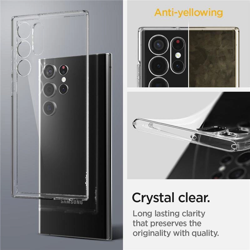 Pouzdro Spigen Liquid Crystal pro Samsung Galaxy S22 Ultra - průhledné