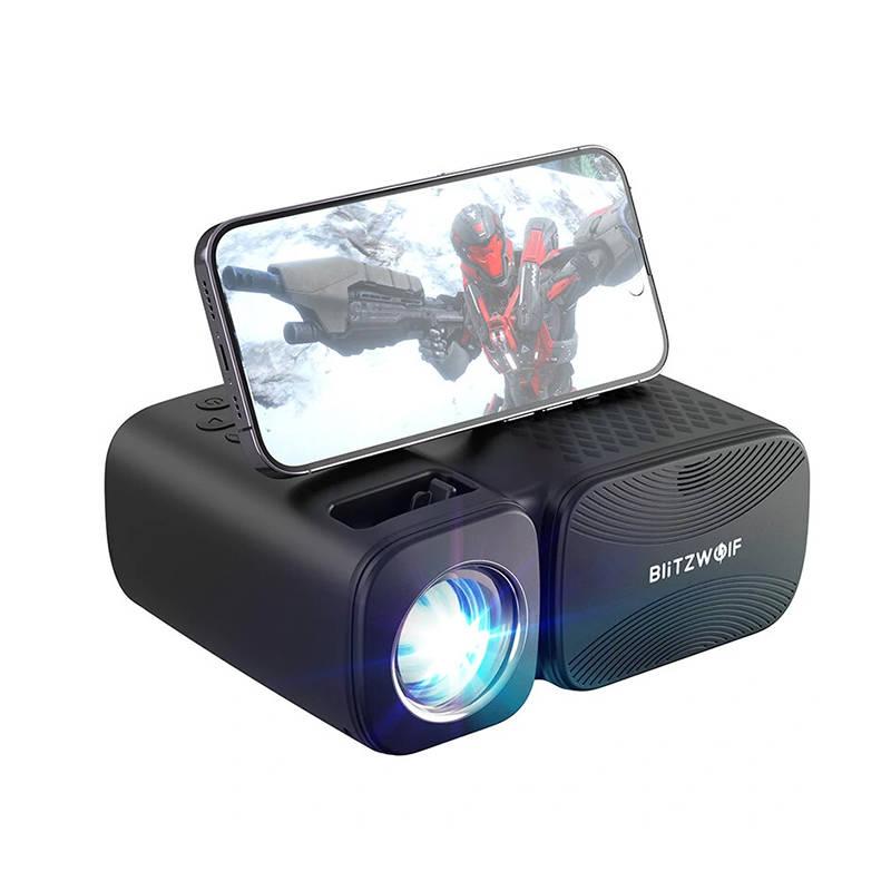 BlitzWolf LED projektor/projektor BW-V3 Mini, Wi-Fi + Bluetooth (černý)