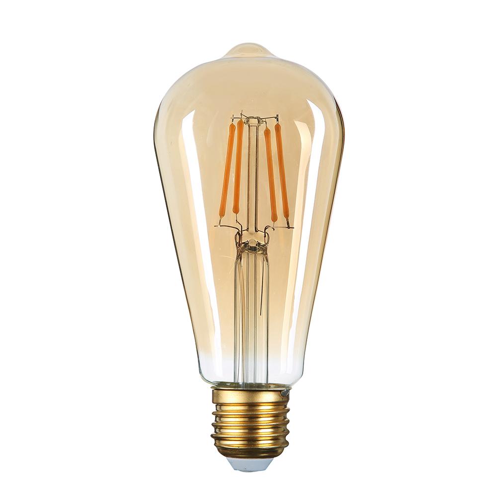 Optonica LED Žárovka E27 ST64 Golden Glass 4W Teplá bílá