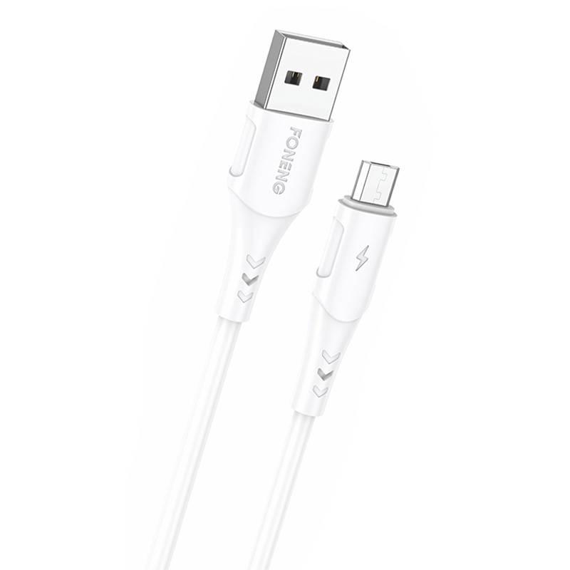 Kabel USB-Micro USB Foneng X81 2,1 A, 1 m (bílý)