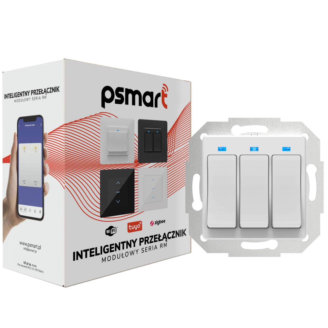 PSMART Switch 3 obvod RM Bílý ZigBee TUYA