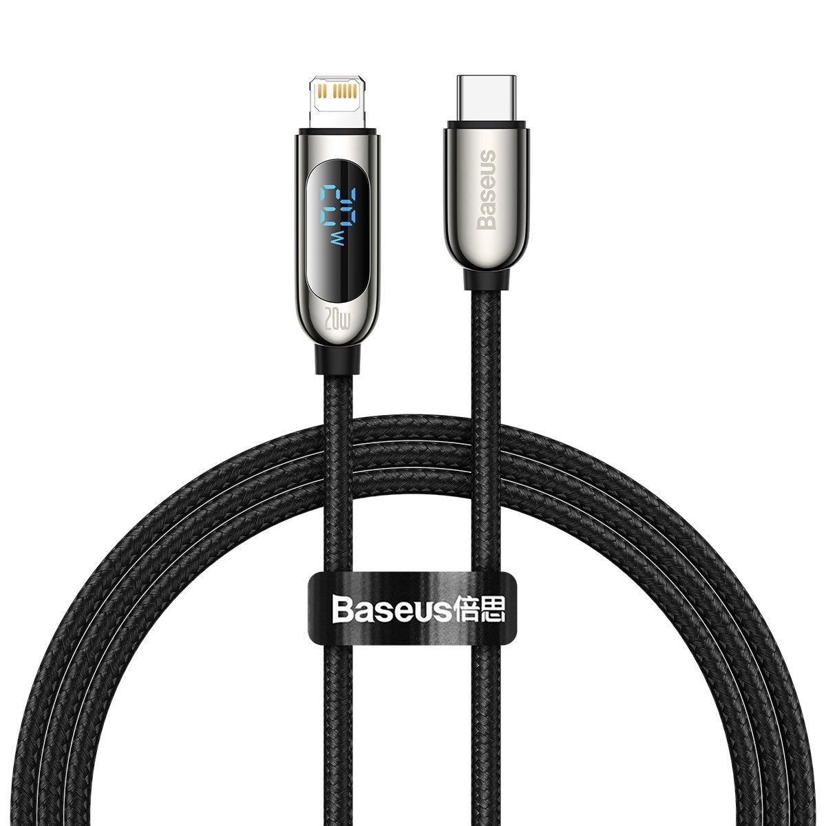 Kabel USB-C na Lightning Baseus Display, PD, 20W, 1m (černý)