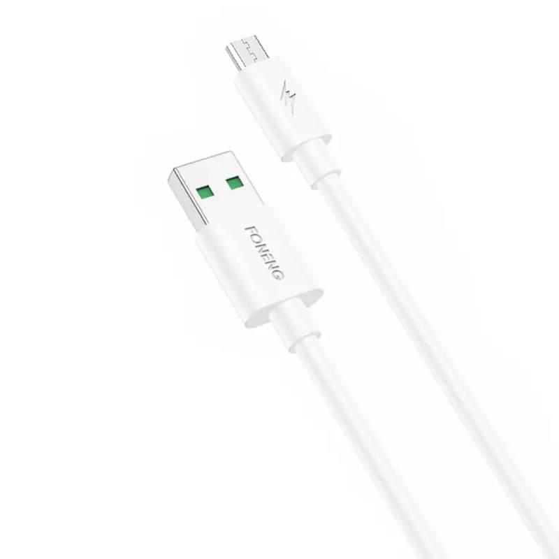 Kabel USB-Micro USB Foneng X67, 5A, 1m (bílý)