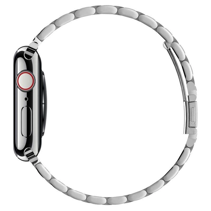 Spigen Modern Fit Band pro Apple Watch 4/5/6/7/8/9/SE/ Ultra (42/44/45/49 mm) - stříbrná