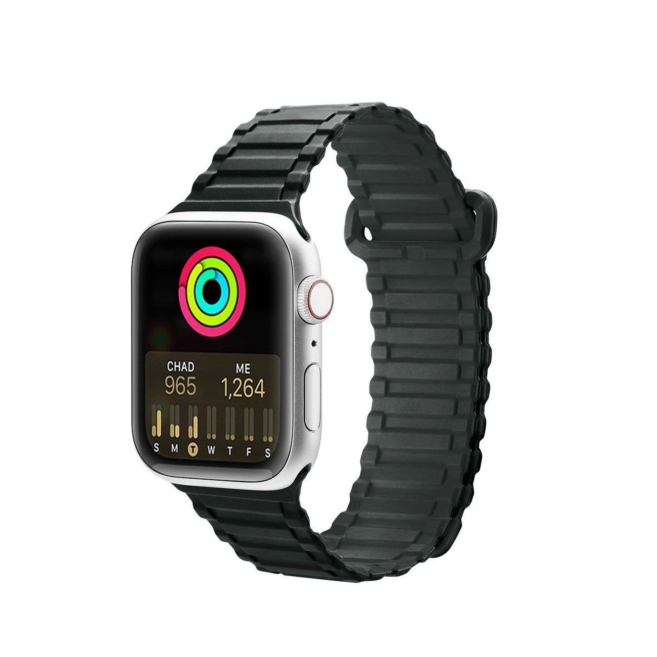 Dux Ducis Strap (Armor Version) Apple Watch SE, 9, 8, 7, 6, 5, 4, 3, 2, 1 (41, 40, 38 mm) silikonový magnetický náramek zelený