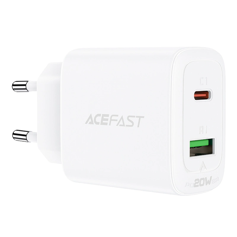 Síťová nabíječka Acefast USB typu C / USB 20 W, PPS, PD, QC 3.0, AFC, FCP bílá (A25 bílá)