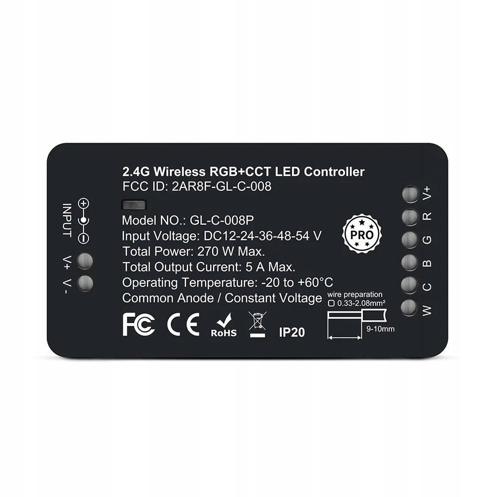 Smart kontroler TUYA pro LED GL RGB + CCT 12-54 V Zigbee 3.0