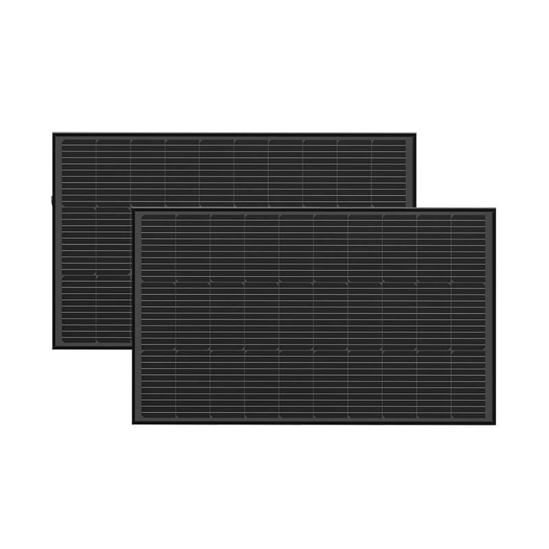 Balení 2x fotovoltaických panelů EcoFlow 100W (pevná konstrukce)