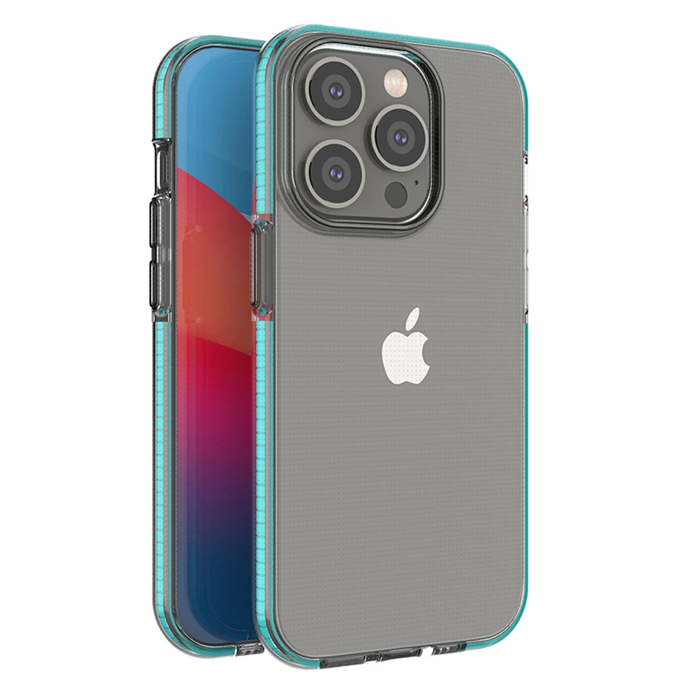 Hurtel Spring Case iPhone 14 Pro silikonové pouzdro s rámečkem světle modré