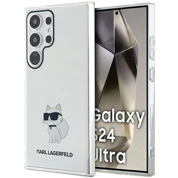 Pouzdro Karl Lagerfeld IML Choupette pro Samsung Galaxy S24 Ultra - transparentní