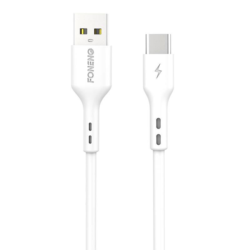 Kabel USB na USB-C Foneng X36, 3A, 1m (bílý)