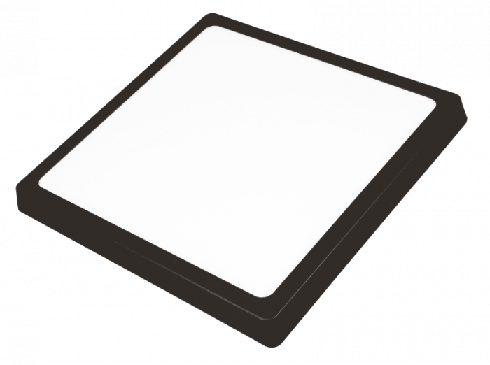 Berge Přisazený LED panel 12W černý - neutrální bílá EC20283