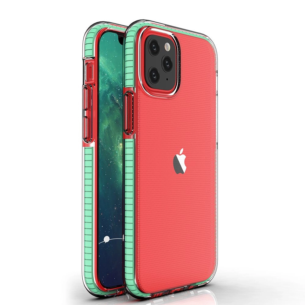 Hurtel Gelové pouzdro Spring Case s barevným rámečkem pro iPhone 12 mini mint
