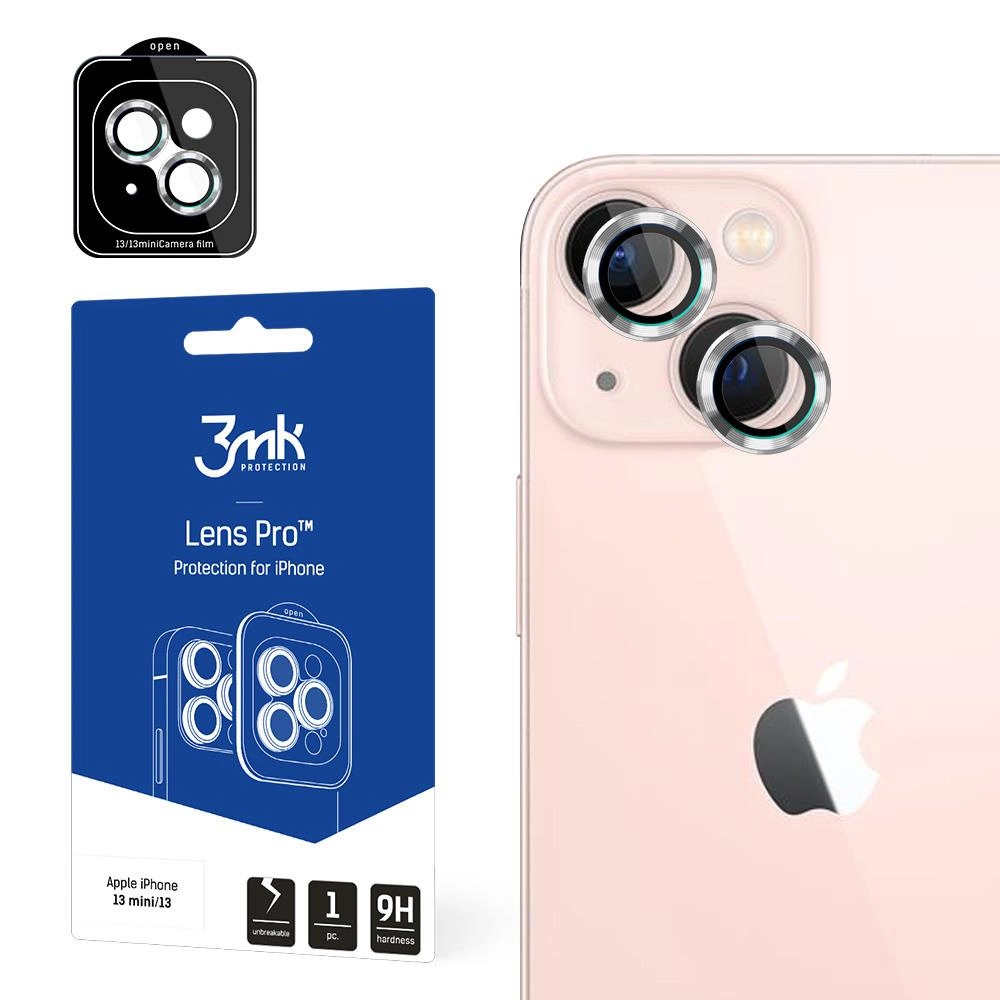 3mk Protection 3mk Lens Protection Pro kryt fotoaparátu pro iPhone 13 mini / iPhone 13 - stříbrný