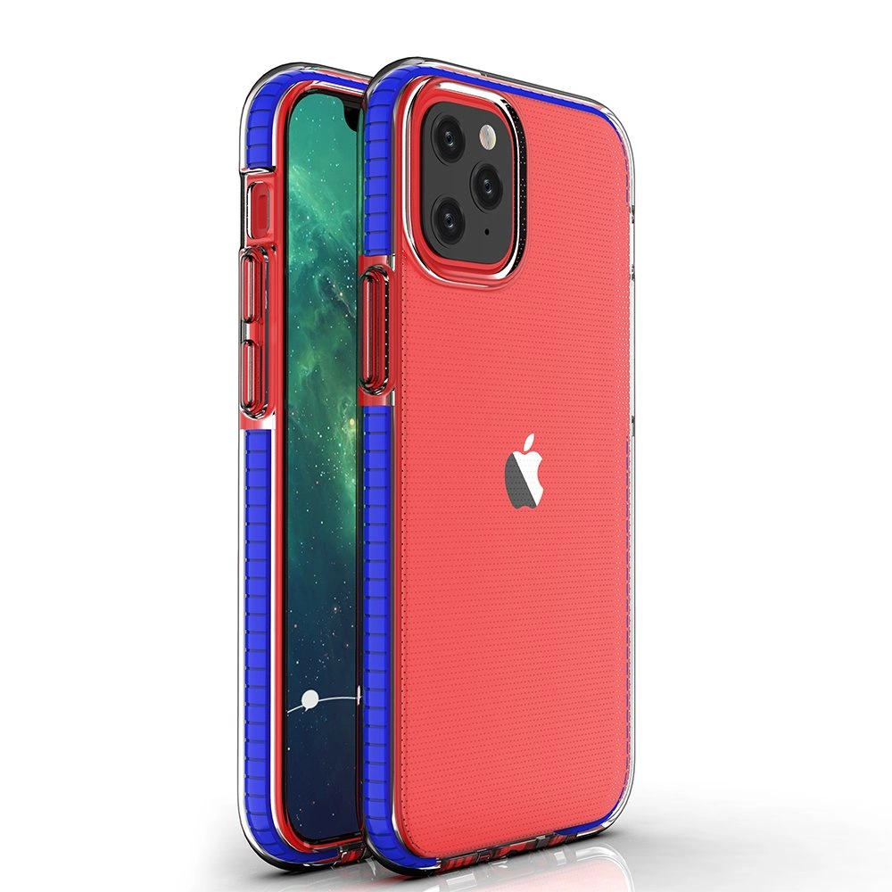 Hurtel Gelové pouzdro Spring Case s barevným rámečkem pro iPhone 12 mini tmavě modré