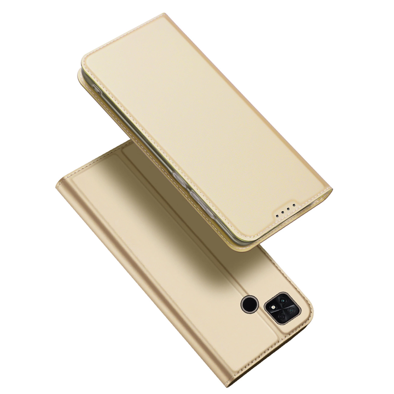Dux Ducis Skin Pro pouzdro Xiaomi Poco C40 flip cover card wallet stand gold