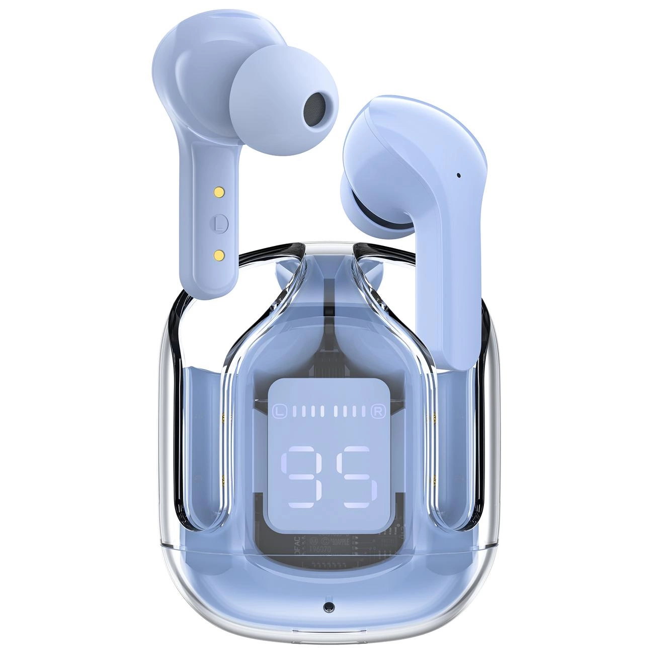 Bezdrátová sluchátka do uší Acefast TWS Bluetooth světle modrá (T6 ice blue)