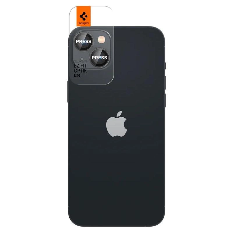 Spigen Glas.tR EZ Fit Optik Camera Protector pro iPhone 14 / Plus / 15 / Plus - černý 2 ks.