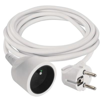 Emos Prodlužovací kabel – spojka, 3m, bílý P0113R