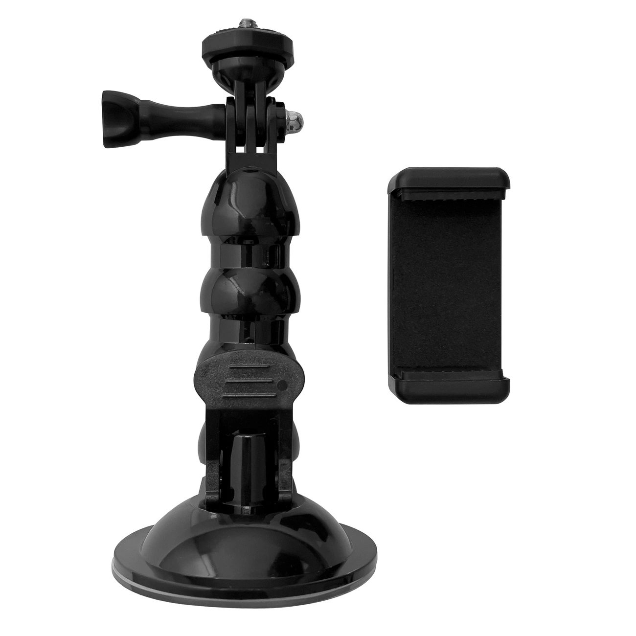 Hurtel Přísavný držák GoPro pro sportovní kamery GoPro, DJI, Insta360, SJCam, Eken + adaptér pro chytrý telefon (přísavka GoPro do auta)