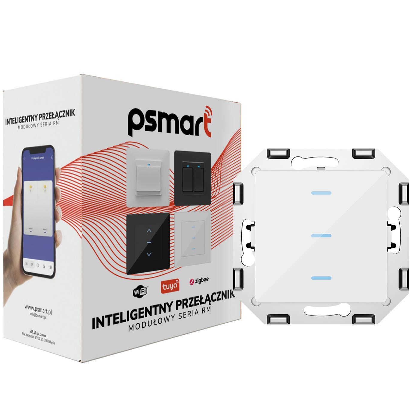 PSMART Switch 3 okruhové sklo RM B WiFi TUYA