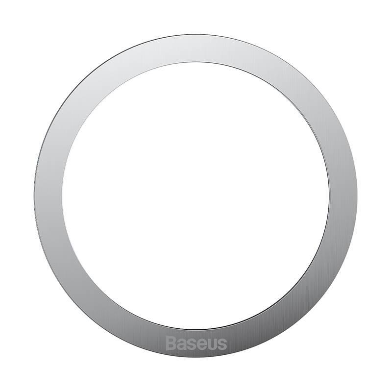 Baseus Halo magnetický kroužek pro telefon, MagSafe, stříbrný (2 ks)