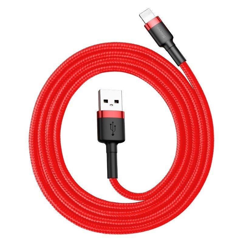 Kabel Lightning USB Baseus Cafule 1,5A 2m (červený)