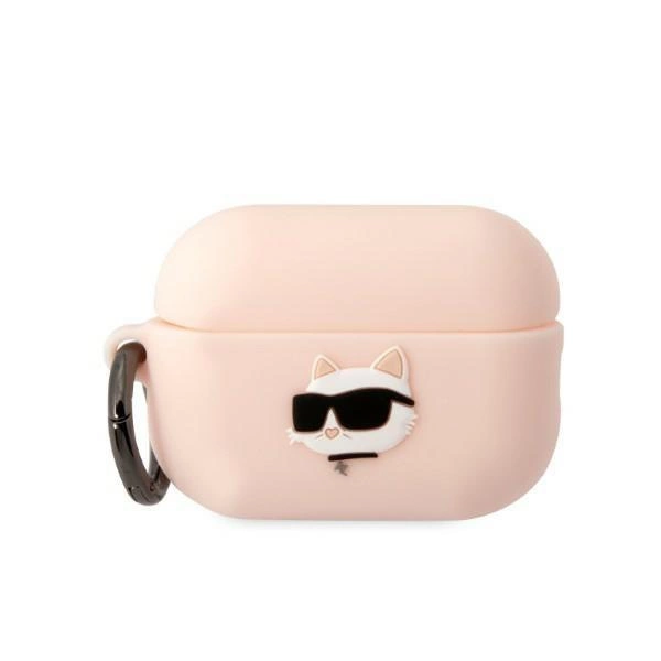 Karl Lagerfeld Silikonové pouzdro Choupette Head 3D pro AirPods Pro 2 - růžové