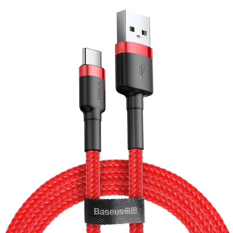 Kabel USB-C Baseus Cafule 2A 3 m (červený)